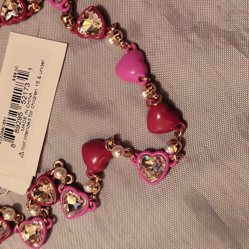 Betsey Johnson XOXO stone heart - Picture 4 of 5